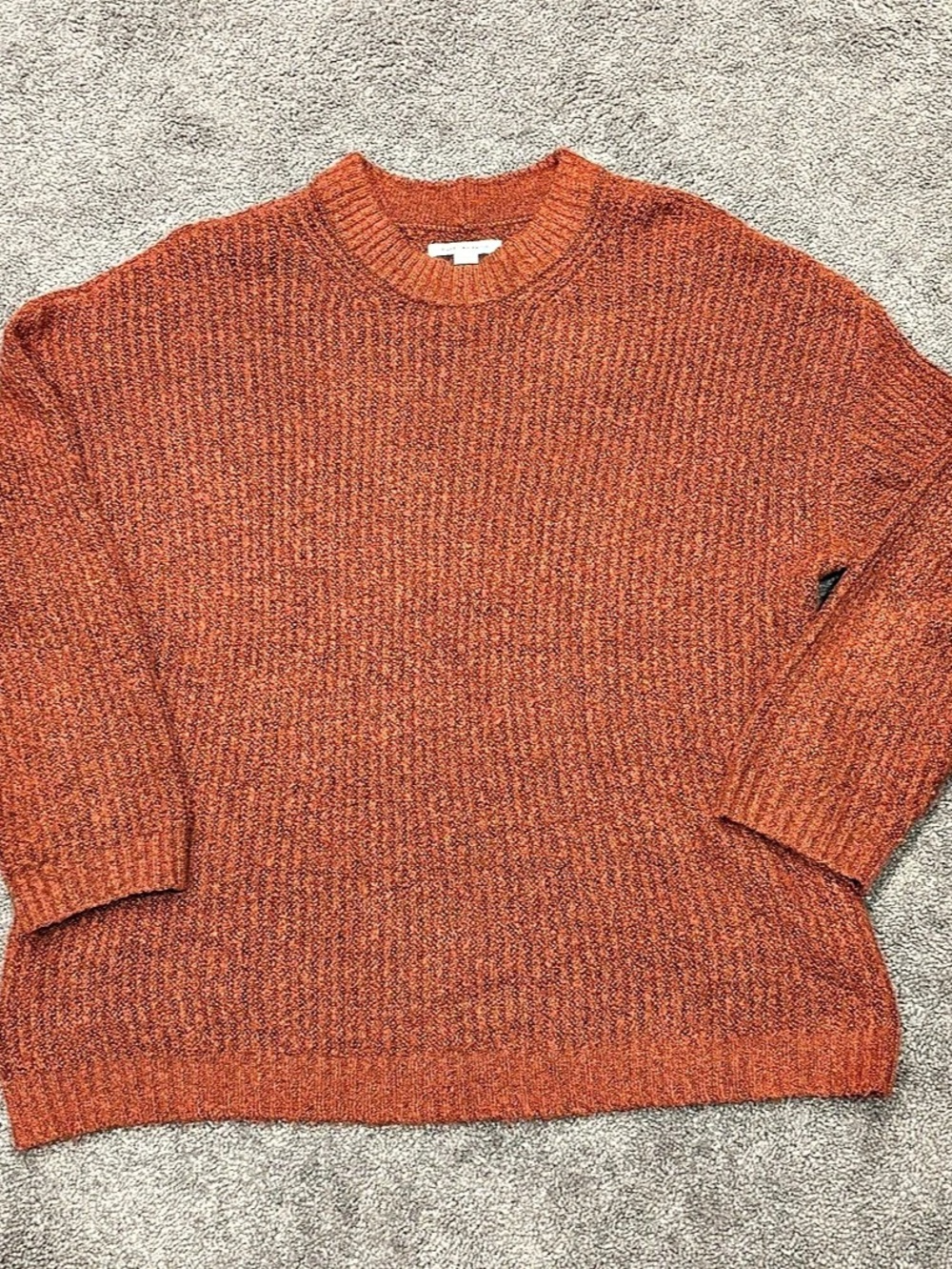 American Eagle Textured Crew Neck Sweater Brown Knit Crewneck Sweater Size Small